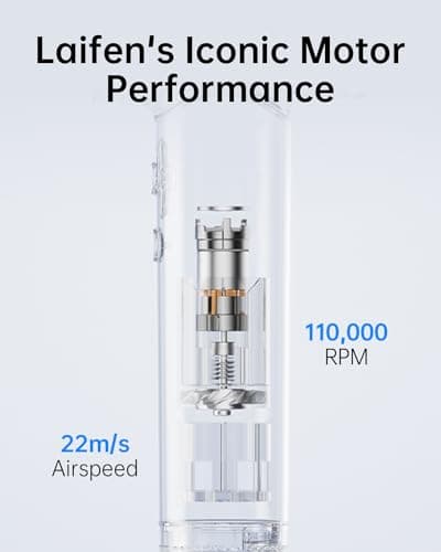 Laifen Swift Special Hair Dryer, High Speed 200M Ionic Blow Dryer with 110, 000 RPM Brushless Motor for Fast Drying, Low Noise, Hairdryer with Magnetic Nozzles 6