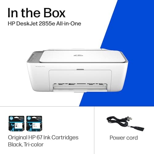 HP DeskJet 2855e Wireless All-in-One Color Inkjet Printer, Scanner, Copier, Best-for-home, 3 month Instant Ink trial included. This printer is only 2.4 ghz capable. (588S5A) 9