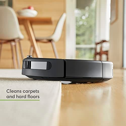 iRobot Roomba Vac Robot Vacuum (Q0120) - Easy to use, Power-Lifting Suction, Multi-Surface Cleaning, Smart Navigation Cleans in Neat Rows, Self-Charging, Alexa, 675 8