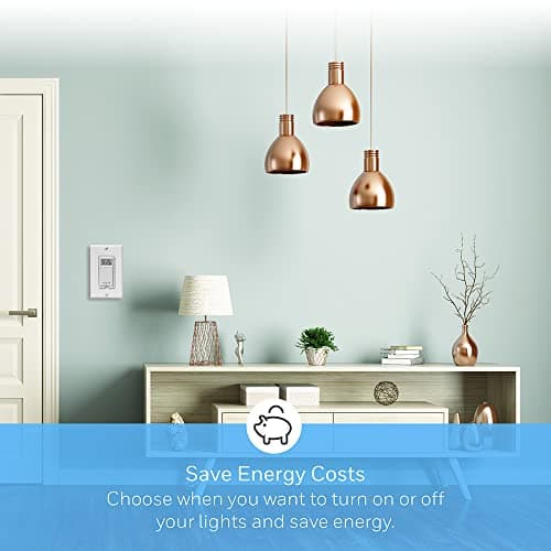 Honeywell Home RPLS730B1000/U RPLS730B1000 7-Day Programmable Light Switch Timer, White 5