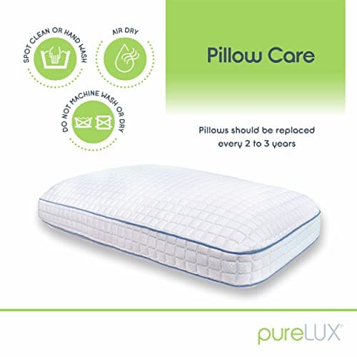 Purelux Simply Cool Molded Gel Memory Foam Pillow | CertiPUR-US Foam | Queen, 30 x 18 x 5 inches 6