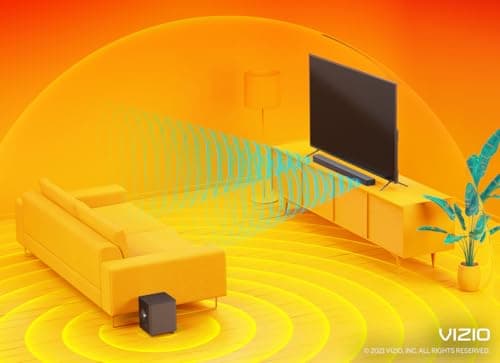 VIZIO V-Series 2.1 Channel Soundbar System with 5-inch Wireless Subwoofer - Black (Renewed) 5