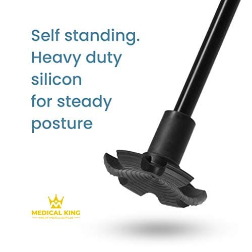 Medical King Walking Cane for Men & Women - Special Balancing Stick With 10 Adjustable Heights - Self Standing, Folding, Portable, Collapsible, and Comfortable 8