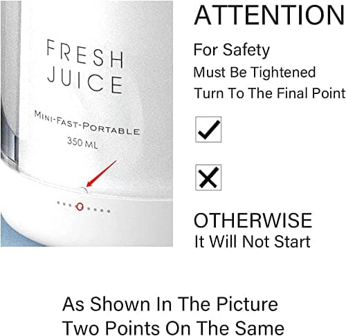 Personal Size Blender, Fresh Juice Portable Blender for Smoothies or Shakes, Personal Mixer, Portable Blender, Wireless USB Rechargeable Fruit Blender for Sports, Camping, Fitness. (White) 4