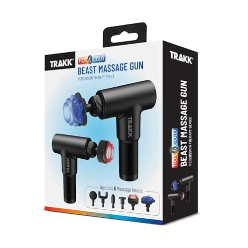 TRAKK Beast Cordless Hot and Cold Percussion Massager, 6 Intensity Levels, Deep Tissue Massage Gun, Black 4