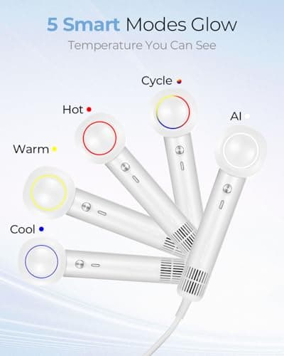 Kids Hair Dryer Mini, Lightweight 0.64lb High-Speed Blow Dryer with Smart Temperature Control & 600M Negative Ions, Compact Travel Hair Dryer for Kids, Adults & Seniors 7