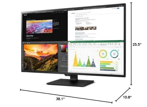LG 43UN700-B 43 Inch Class Ultrafine (3840 X 2160) IPS Display with USB Type-C and HDR10, 4 HDMI inputs, Black 10