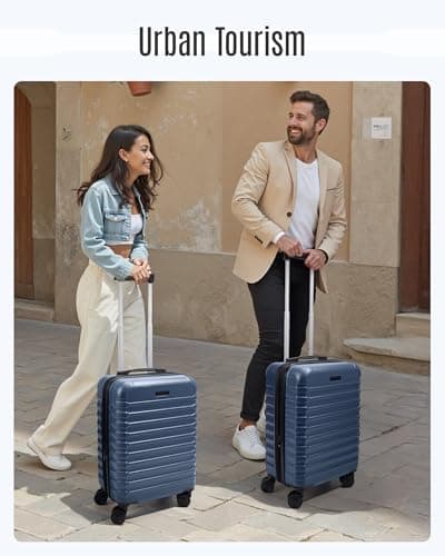 LIGHT FLIGHT Carry On Luggage 22x14x9 Airline Approved, Carry On Suitcases with Wheels, Expandable Hardside Lightweight Rolling Travel Luggage with TSA Lock 20 Inch Carryon, Royal Blue 8