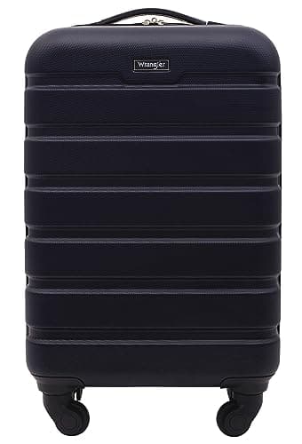Wrangler 21.5" Spinner Carry-On Luggage, Navy Blue