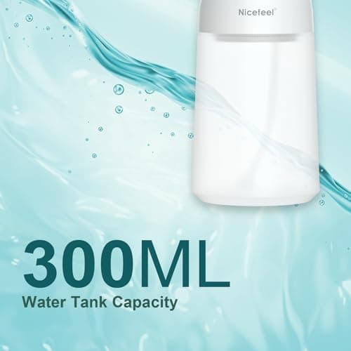 Nicefeel Water Dental Flosser Pick for Teeth 3 Modes Cordless Portable Water Teeth Cleaner Ipx7 Waterproof Oral Irrigator 300ml Tank Water Teeth Cleaner Rechargeable Flossing (White, 3 Modes) 8
