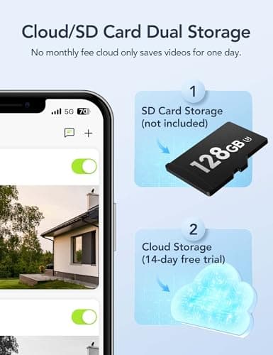 GNCC Solar Security Cameras Wireless Outdoor, 5G & 2.4GHz WiFi, 2K Outdoor Battery Camera, Color Night Vision, AI Detection, Spotlight Alarm, SD/Cloud Storage, Easy Install, Manually Adjust View 9