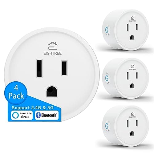 EIGHTREE Amazon Smart Plug Bluetooth Mesh, One Command Alexa Direct Connection, Alexa Smart Plugs That Work with Alexa, Voice Control, Remote Control, Outlet Timer, 10A Smart Outlet 2023 Upgraded