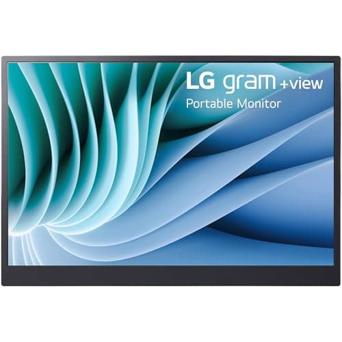 LG Gram +View 16 Portable Monitor - 16" WQXGA (2560x1600) IPS - DCI-P3 99% Color Coverage - Type-C Connectivity - Landscape & Portrait Orientation w/Folio Cover/Stand w/ICP 2