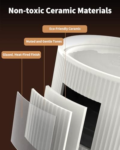 Ceramic Cat Water Fountain, 2.2L/74oz Automatic Pet Drinking Fountain for Indoor Cats and Small Dogs, Ultra Quiet, BPA-Free, Cat Water Dispenser with Filter – Easy to Clean 7