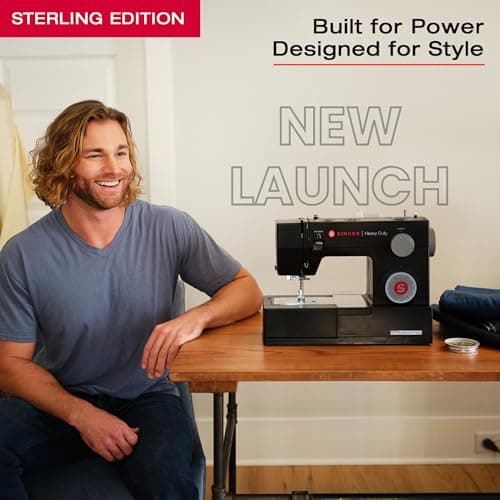 SINGER® Sterling Edition Heavy Duty 4432 Sewing Machine with Accessory Kit | Strong Motor with Enhanced Piercing Power, 110 Stitch Applications, Full Metal frame & 1-step Buttonhole 5