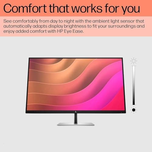 HP E32k G5 32" 4K USB-C Monitor with 5ms Response Time, Anti Glare, Flicker Free, VESA Mount (100mm), Displayport, HDMI & Dockztorm USB Port Expander, Black/Silver Color (6N4D6AA#ABA) 5