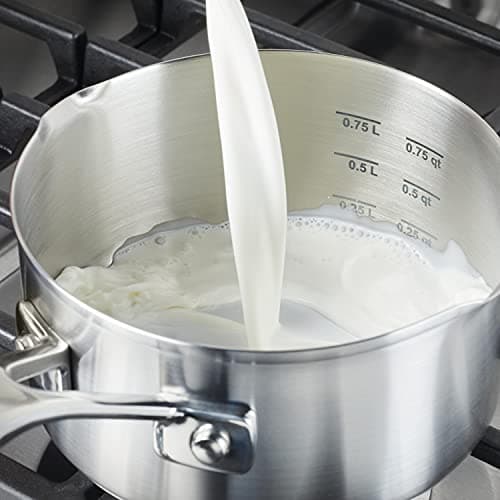 KitchenAid 71018 Stainless Steel Saucepan with Pour Spouts, 1 Quart - Brushed Stainless Steel 13