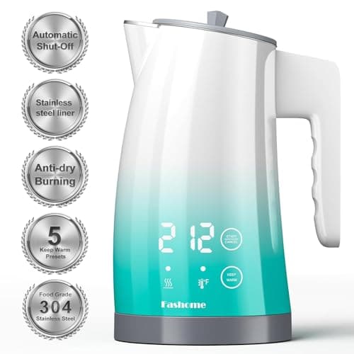 Electric Kettle with Temperature Control, 5 Preset Temps, 2H Keep Warm -1200W Quiet Water Boiler,Electric Tea Kettle with BPA-Free, Digital Cool-Touch, Rotating Base for Home,Office(Blue Gradient)