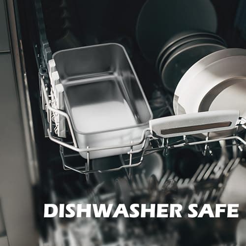 Leonyo 8 Pack Loaf Pans for Baking Bread, 9IN x 5IN Stainless Steel Loaf Bread Pans Set for Homemade Meatloaf, Bananas, Brownies, Lasagnas, Dishwasher Oven Safe 5