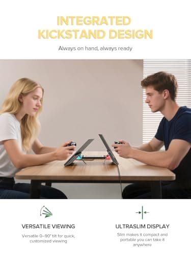 UPERFECT 4K Portable Monitor, 13.4" UHD 3840x2400 Matte IPS Laptop Display with Built-in Stand, 16:10 Aspect Ratio, 100% sRGB, 500 Nits Brightness, All-Metal Frame for PC/Mac/Phone/Game Console 5