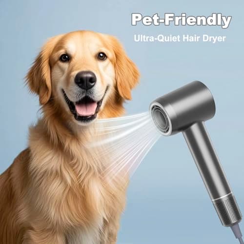 Hair Dryer, High Speed Powerful Negative Ionic Blow Dryer with 160000 RPM Brushless Motor for Fast Drying, Professional Low Noise Hairdryer with Diffuser and Nozzle, 4 Temps & 2 Speeds (Premium Gray) 7