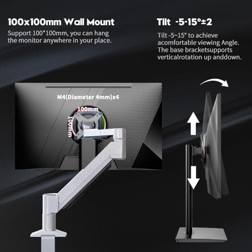 Viewedge 27 inch Gaming Monitor QHD (2560x1440p) 240Hz Computer Monitor, 1ms HDR10 IPS DisplayPort HDMI 2K Vertical Monitor, Wall Mountable Built-in Speakers 5