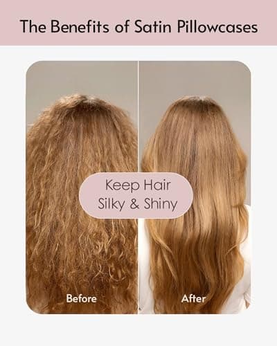 Yanideer Satin Pillowcase for Hair & Skin Travel Elastic Band Cooling Satin Pillowcases - Satin Pillow Case Cover Pillow Cases Standard Size Queen, Dark Grey 5