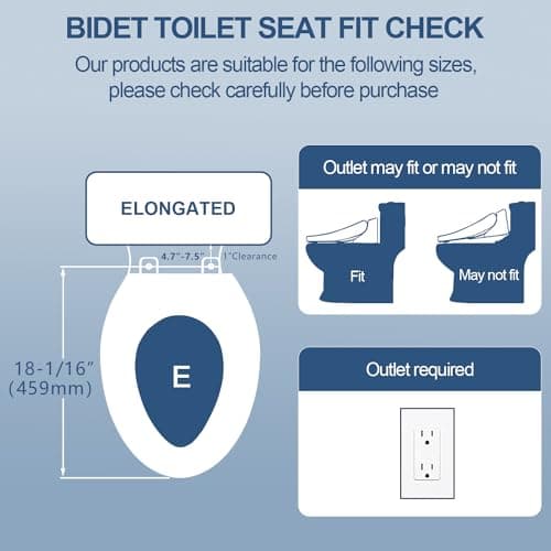 Combier CMA102 Bidet Toilet Seat, Elongated Smart Unlimited Warm Water, Vortex Wash, Electronic Heated, Warm Air Dryer, Rear and Front Wash(Elongated) 6
