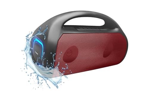 Fisher Portable Bluetooth Speakers - Portable Wireless Speaker with 20W Peak Power, HD Sound, RGB Lights, IPX4 Water Resistant, TWS Pairing, FM Radio, BT 5.3, 5H Playtime, Use Anywhere