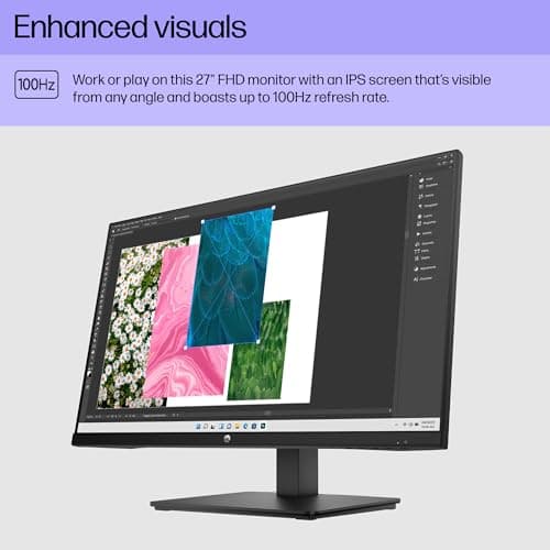 HP Series 3 27 inch FHD Monitor, Full HD Display (1920 x 1080), IPS Panel, 1300:1 Contrast Ratio, 250 Nits, Eye Ease with Eyesafe Certification, Black, 327se (2025) 3