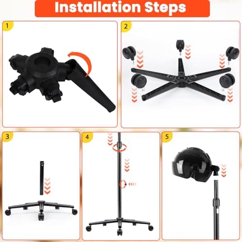 Wuissvnb Hooded Hair Dryer, Stand Hair Dryer, Professional Hooded Dryer on Wheels with Digital Display, Touch Controls and 3 Temperature Settings for Salon and Home Use - Black 6