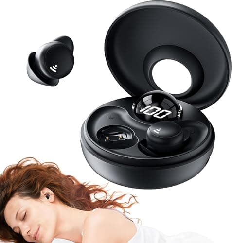 Kinglucky Sleep Earbuds for Side Sleepers,Invisible Earbuds,Sleeping Headphones Wireless Ear Buds in Ear Earphone Noise Cancelling Mini Small Ears Canal Earphones for Exercise Working Hiking