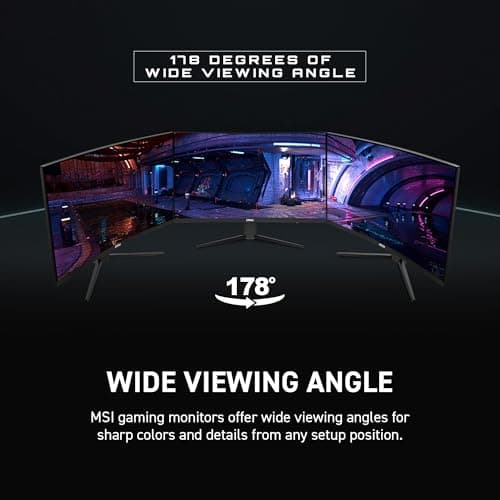 msi G27C3F 27-inch 1920 x 1080 (FHD) Gaming Monitor, 180Hz, Free Sync, HDMI, DisplayPort, VESA Mountable, Tilt, Height Adjustable, Speaker, 1ms, Black 8