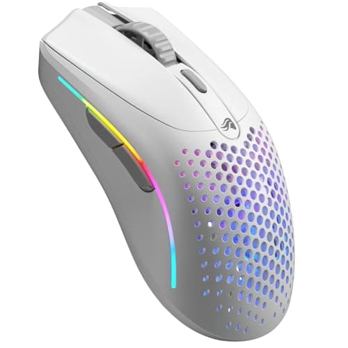 GLORIOUS Model O 2 Mini Wireless Gaming Mouse: Superlight 57g, up to 210hr Battery, Dual Wireless 2.4GHz and Bluetooth 5.2, 26K Optical Sensor, 80M Clicks, 6 Programmable Buttons, FPS Mouse, White