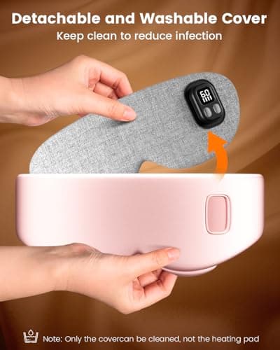 Anydance Heated Eye Mask - Cordless Eye Mask for Dry Eyes, FSA - HSA Eligible, Eye Relief, Improved Sleep, 4 Temperature, Washable Eye Heating Pad for Travel, Birthday Gifts for Women - Rose Pink 7