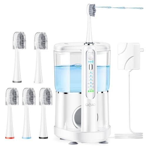 Electric Toothbrush with Water Flosser Flossing Toothbrush,White