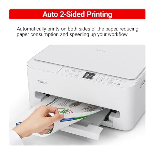 Canon PIXMA TS6520 Wireless Color Inkjet Printer Duplex Printing, White – Home Printer with Copier/Scanner, 1.42” OLED Display, Intuitive Control Panel, Compact Design 7