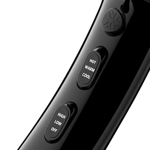 Andis 84030 Pro Dry Elite 1875 Watt Multi-Setting Tourmaline Ionic Styling Hair Dryer, 3 Heat and 2 Speed Settings, Styling Attachment, Extra-Long 8-Foot Cord, Black 5