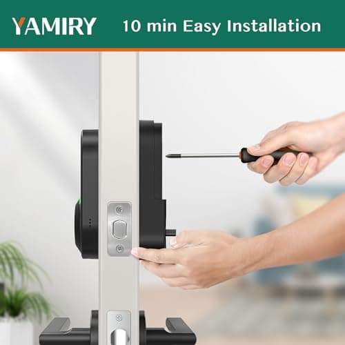 Yamiry Smart Deadbolt Door Lock with Keypad: Fingerprint Smart Deadbolt - Keyless Entry Door Lock - Digital Smart Locks for Front Door - App Remote Control and Pro Security 5