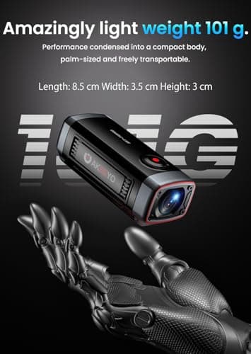 AKEEYO-710Pro EIS Motorcycle Camera, 4K28FPS 20MP WiFi Dash Cam, IP66 Ultra HD Waterproof Motorcycle Helmet Camera, 142° Wide Angle View Night Vision with 64GB Card, G-Sensor, Parking Mode 7