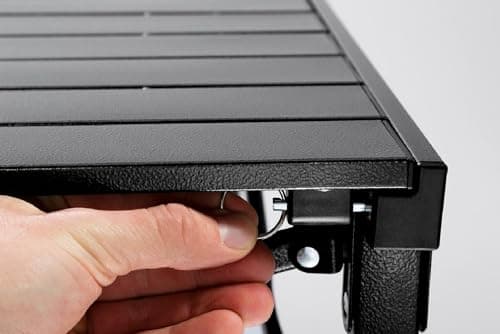 MOUNTAIN SUMMIT GEAR Heavy-Duty Roll-Top Table for Camping - Portable Aluminum-Top Folding Table with Steel Frame by Caddis Sports (Medium) 6