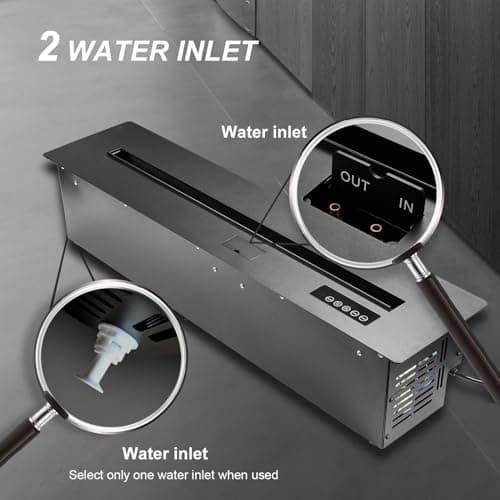 Sunlitup Water Vapor Fireplace, Realistic Flame Mist Fireplace, Remote Control, Electric Fireplace Humidifier for Home Decor 31.6" 8