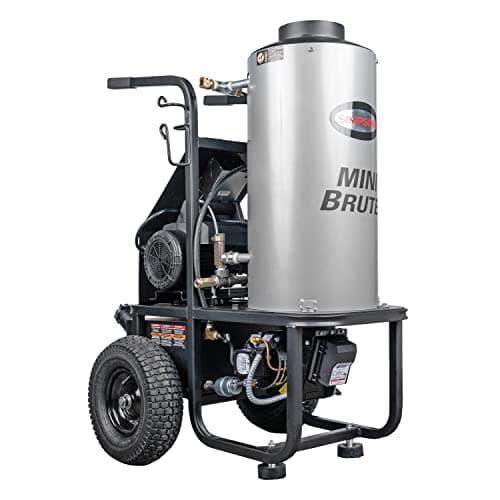 Simpson Cleaning 1500 PSI Electric Pressure Washer, 1.8 GPM Power Washer for Hot Water Use, 50-Foot Steel-Braided Insulated Hose, Mini Brute, 49-State (MB1518)