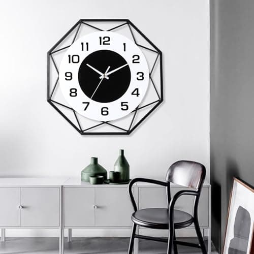 Dankeit 13-Inch Decorative Wall Clock - Silent Non-Ticking Quality Quartz, Battery Operated, Large for Living Room, Kitchen, Home, Bathroom, Bedroom Decor