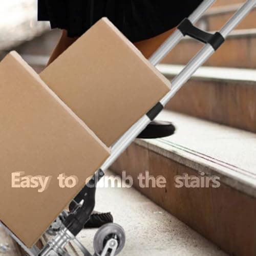 Stair Climbing Hand Truck Heavy-Duty Shopping Cart，Heavy-Duty Hand Truck Portable Folding Cart for Moving with Universal Wheels and with Removable Waterproof Canvas Bag. 6