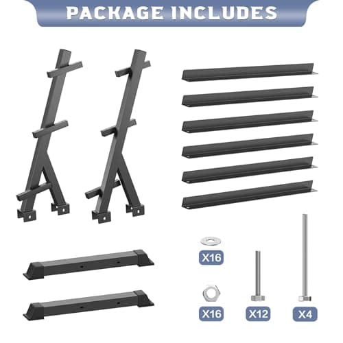 WALMANN Dumbbell Rack Adjustable 3-Tier Weight Stand Heavy Duty Weight Storage Rack for Home Gym 9