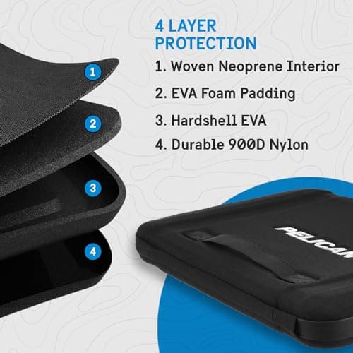 Pelican Ranger Series - Laptop Bag/Sleeve - 16 Inch, Black [Elastic Carrying Handle] [Secure Zip Lock] Water Resistant & Heavy Duty Laptop Case for MacBook Pro 16 / Air, iPad Pro, HP, Dell, Lenovo 7