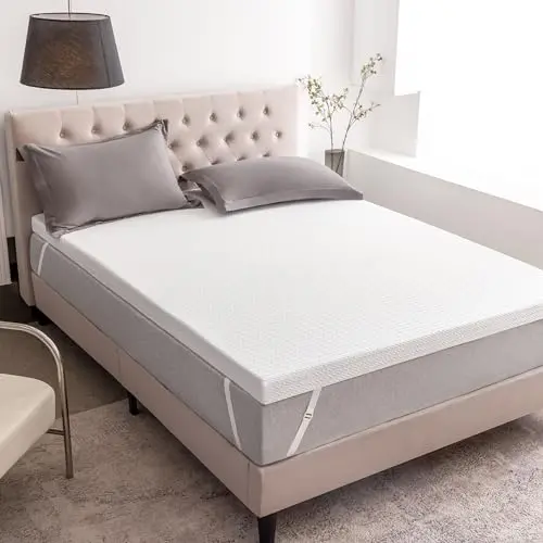 Erdoru 3 Inch Mattress Topper Queen - Gel Memory Foam for Pressure Relief, Premium Soft Cooling Sleep, Non-Slip Design with Removable&Washable Cover, CertiPUR-US Certified