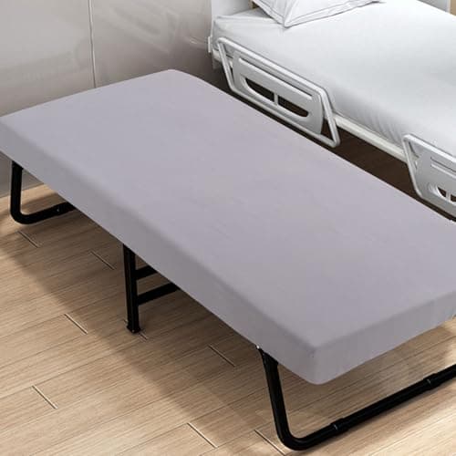 Cot Sheets 31" x 75", Cot Size Sheet Fitted for Narrow Twin Mattress/RVs Bunk/Guest Beds/Army Cots/Trifold Mattress/Travel Size Mattress, Ultra Soft & Breathable Camper RV Bunk Bed Sheets, Gray