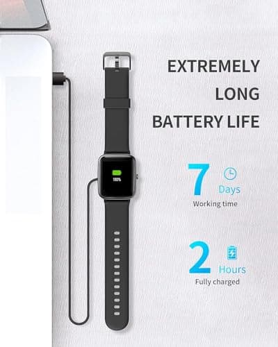 Fitpolo Smart Watch for Men Women Android Phones iPhone Compatible,Color Touchscreen Fitness Tracker with Heart Rate Monitor Bluetooth Call IP68 Waterproof Step Counter Sleep Calorie Tracking 7